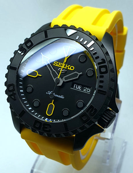 Custom Build SKX007 Divers Watch Seiko NH36 Automatic 'BUMBLE BEE MOD'  Premium Qaulity PVD Case Sapphire Crystal