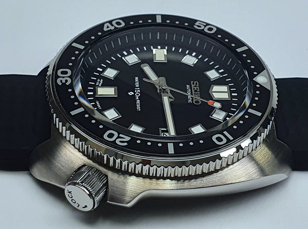 LOCK CROWN' Bespoke Custom Build Seiko 6105 Mod Divers Watch NH36