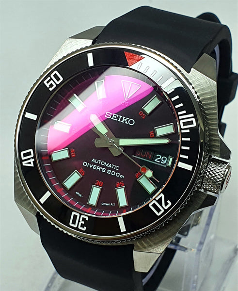 Bespoke Custom SKX Samurai Divers Watch SEIKO NH36 AKA Blood