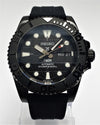 Custom Build SUB Divers Watch Seiko NH36 Automatic GLOBE MOD! Deployment Strap