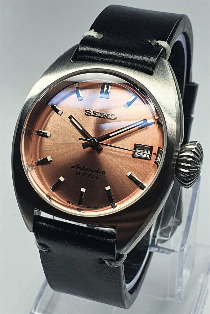 Bespoke Custom Build SARB037 AKA Salmon Dial Watch Seiko NH36 Automatic aka 'Uncle Seiko' Salmon MOD'