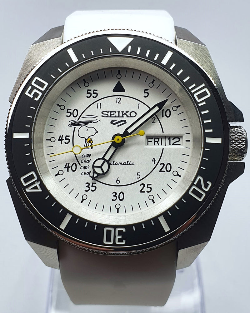 Bespoke Custom SKX Samurai Divers Watch SEIKO NH36 - SNOOPY Mod! Premium Quality Case