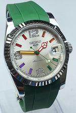 Bespoke Custom Build STONE Dial Watch Seiko NH36 Automatic D-Just MOD