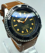 Vintage Seiko Scuba Diver's Watch 7002 Automatic Circa 1990 Mil-Sub Mod - Movement Upgraded To Seiko 24 Jewelled NH36 Movt