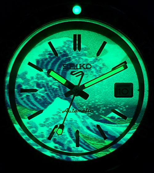 Bespoke Custom Build Seiko Mod Divers Watch NH36 Automatic 'CAPTAIN WILLARD MOD' Full Lume Dial!