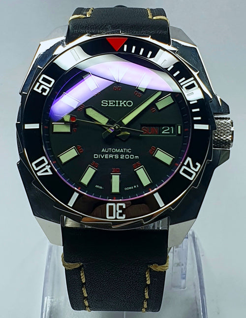 BLOODMOON Custom SKX Samurai Divers Watch SEIKO NH36 - AKA Blood Moon Mod! Premium Quality Case