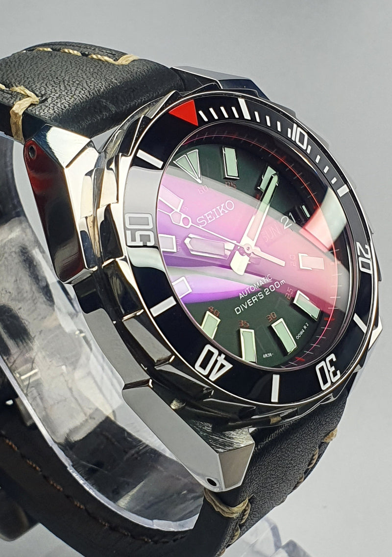 BLOODMOON Custom SKX Samurai Divers Watch SEIKO NH36 - AKA Blood Moon Mod! Premium Quality Case