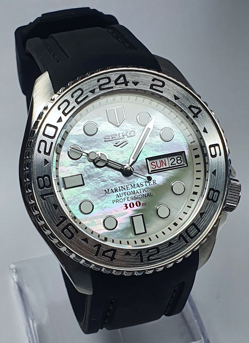 Bespoke Custom Build Seiko Mod SKX007 Divers Watch NH36 Automatic 'MOTHER OF PEARL MOD'