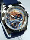 Bespoke Custom Build BLUE DRAGON Dial Watch Seiko NH36 Automatic BLUE DRAGON MOD