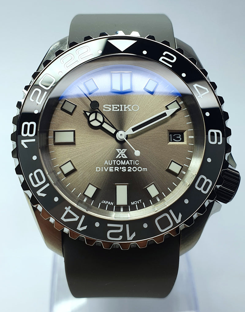 Bespoke Custom Build BLACK GREY Mod' SKX007 Divers Watch NH36 Automatic Divers Watch Sapphire 5ATM