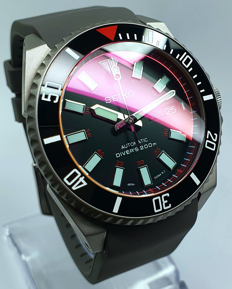 Bespoke Custom SKX Samurai Divers Watch SEIKO NH36 - BLOODMOON Mod! Premium Quality PVD Case