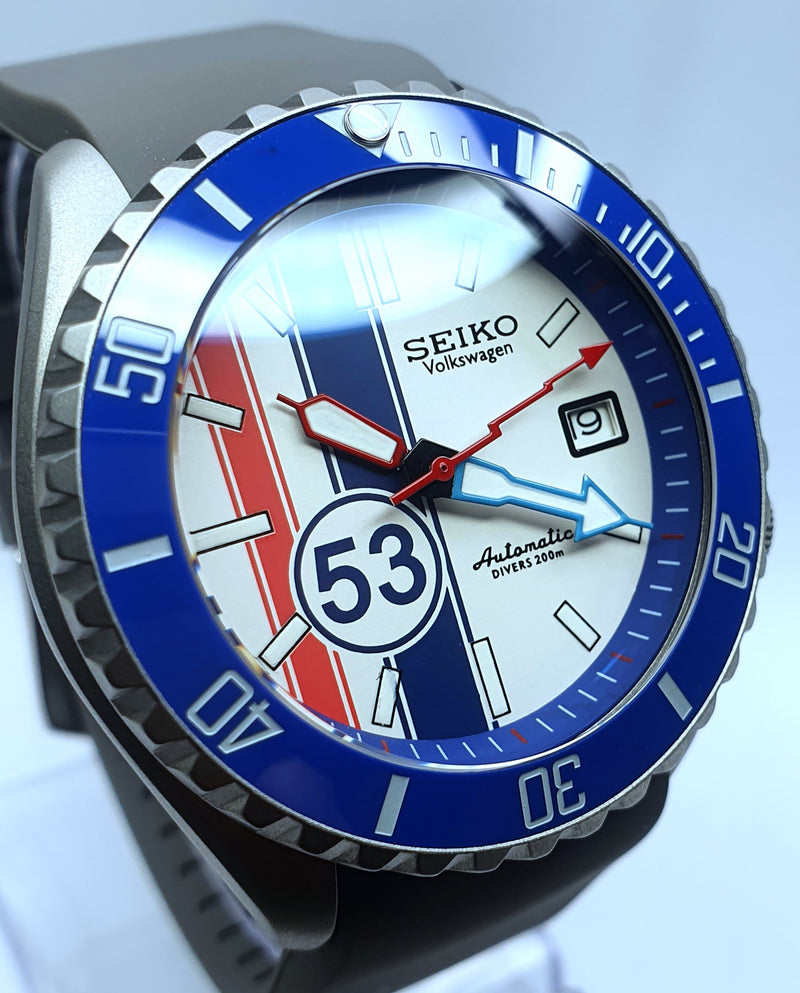 Custom SKX007 Divers Watch SEIKO NH36 - 53 Herbie Volkswagen Mod! Premium High End SKX Case Sapphire 5atm Tested