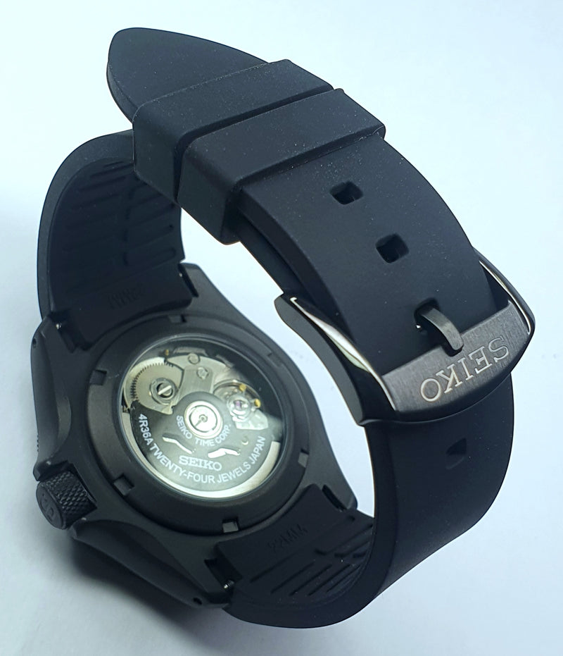 Bespoke Custom Build SKX007 Divers Watch Seiko NH36 Automatic 'STEALTH aka GHOST MOD' Premium Quality Case & Sapphire