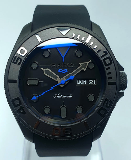 Bespoke Custom Build SKX007 Divers Watch Seiko NH36 Automatic 'STEALTH aka GHOST MOD' Premium Quality Case & Sapphire