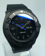 Bespoke Custom Build SKX007 Divers Watch Seiko NH36 Automatic 'STEALTH aka GHOST MOD' Premium Quality Case & Sapphire