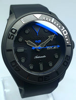 Bespoke Custom Build SKX007 Divers Watch Seiko NH36 Automatic 'STEALTH aka GHOST MOD' Premium Quality Case & Sapphire