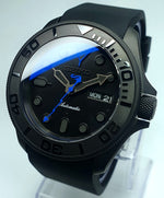 Bespoke Custom Build SKX007 Divers Watch Seiko NH36 Automatic 'STEALTH aka GHOST MOD' Premium Quality Case & Sapphire