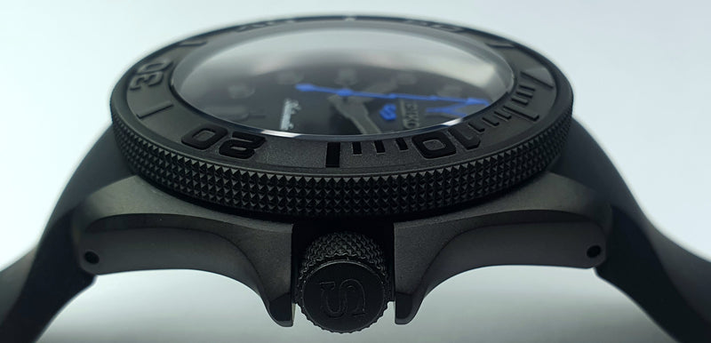 Bespoke Custom Build SKX007 Divers Watch Seiko NH36 Automatic 'STEALTH aka GHOST MOD' Premium Quality Case & Sapphire