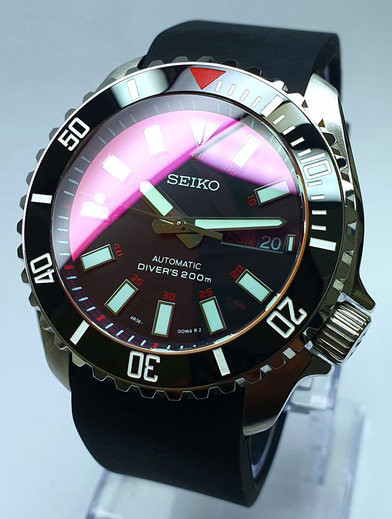 Bespoke Custom SKX007 Blood Moon Divers Watch SEIKO NH36 - AKA Bloodmoon Mod! Premium Quality Case