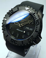 Custom Build SKX007 Divers Watch Seiko NH36 Automatic 'STEALTH aka GHOST MOD' Premium Qaulity PVD Case Sapphire Crystal