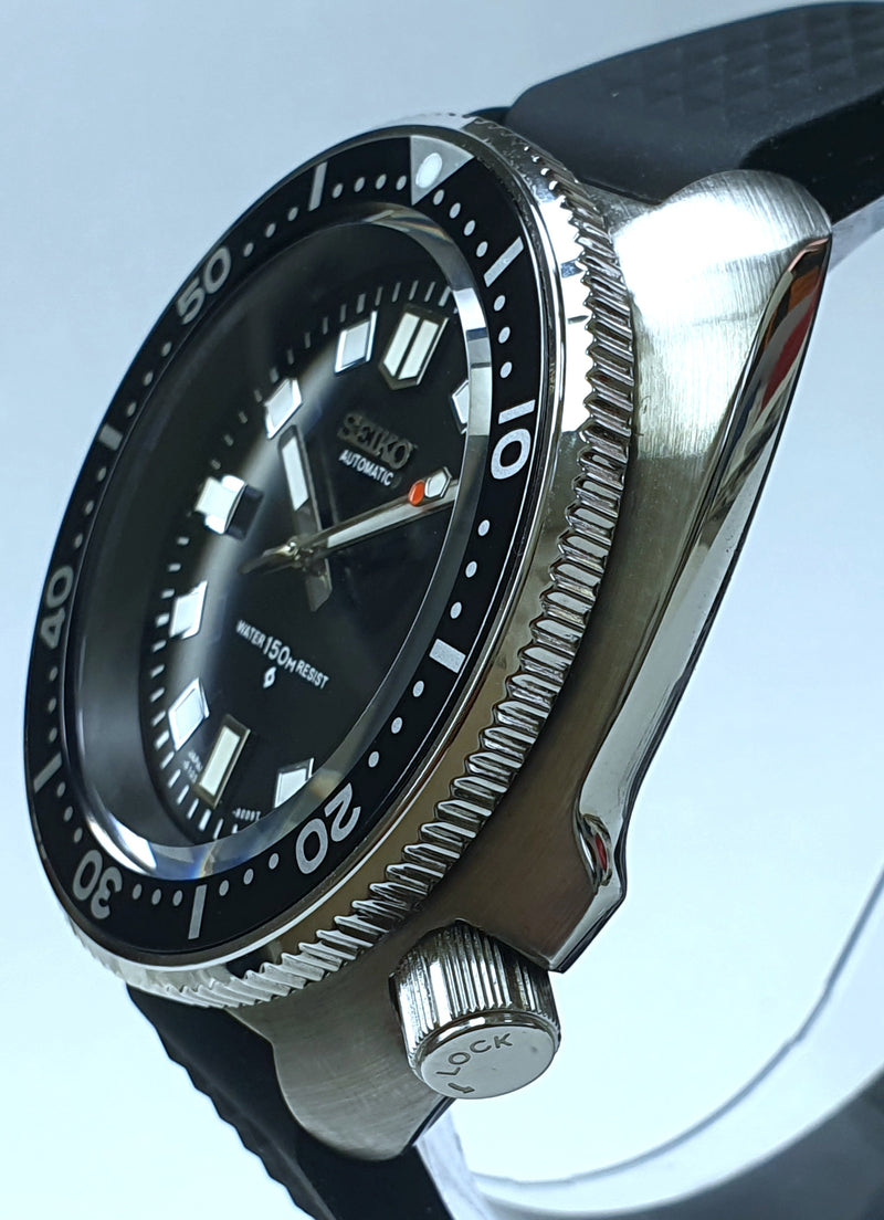 LOCK CROWN' Bespoke Custom Build Seiko 6105 Mod Divers Watch NH36