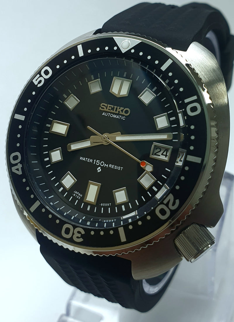 LOCK CROWN' Bespoke Custom Build Seiko 6105 Mod Divers Watch NH36