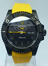 Bespoke Custom Build SUB Divers Watch Seiko NH36 Automatic 'BUMBLE BEE MOD'