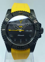 Bespoke Custom Build SUB Divers Watch Seiko NH36 Automatic 'BUMBLE BEE MOD'