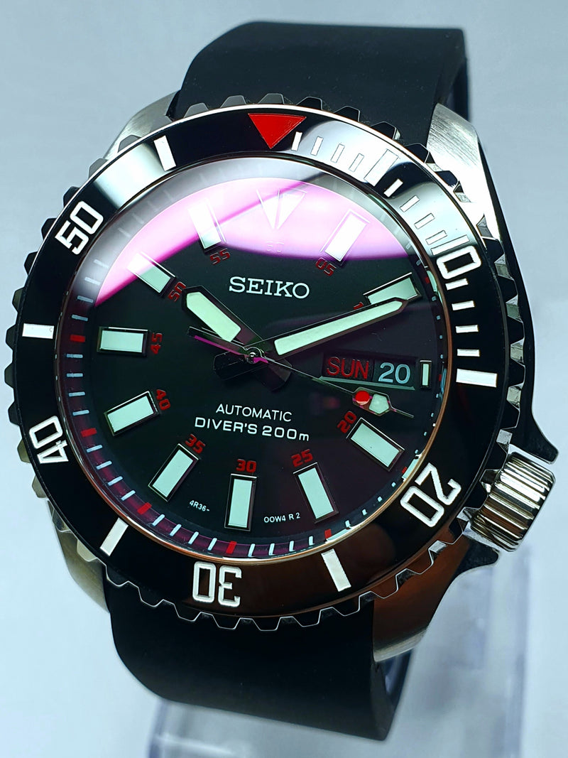 Bespoke Custom SKX007 Blood Moon Divers Watch SEIKO NH36 - AKA Bloodmoon Mod! Premium Quality Case