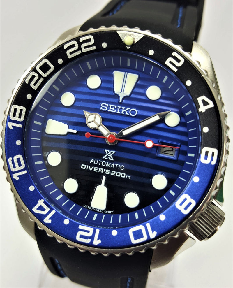 SOLD - Vintage Seiko Scuba Diver's Watch 7002-7000 Automatic 17 Jewels Circa 1995 BATMAN MOD