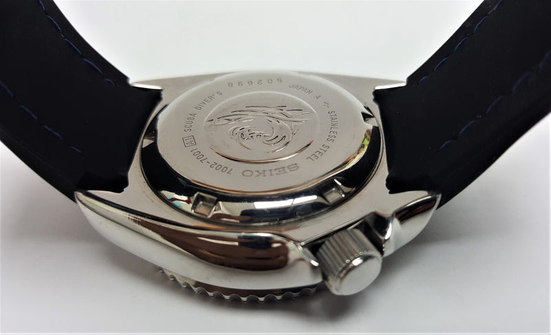 SOLD - Vintage Seiko Scuba Diver's Watch 7002-7000 Automatic 17 Jewels Circa 1995 BATMAN MOD