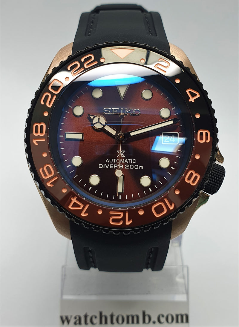 Bespoke Custom Build SKX007 Divers Watch Seiko NH36 Automatic 'ROOT BEER MOD'