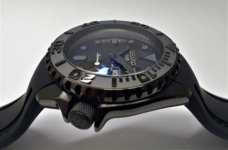Custom Seiko Mod Seiko Skx Blacked Out Seiko Black Venom Lightning