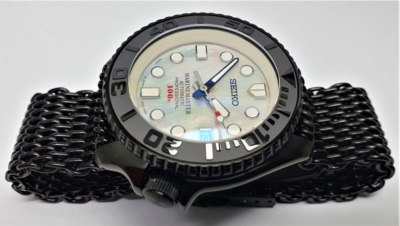 (SOLD OUT) Bespoke Custom Build Seiko Mod SKX007 Divers Watch NH36 Automatic 'MOTHER OF PEARL MOD'