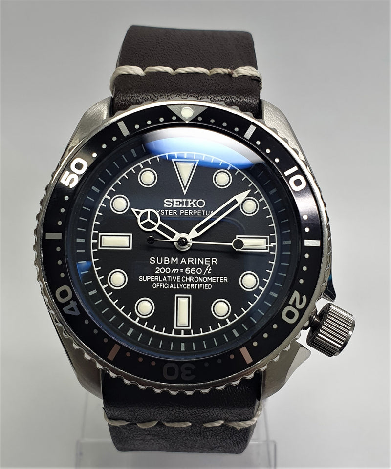 Sold Out Vintage Seiko Scuba Diver's Watch 7002 Automatic Circa 1991 Mil-Sub Mod - Movt Upgraded To NH36
