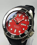 Bespoke Custom Build SKX007 Divers Watch Seiko NH36 Automatic 'BRIAN MAY MOD' Ceramic & Sapphire Exhibition Case