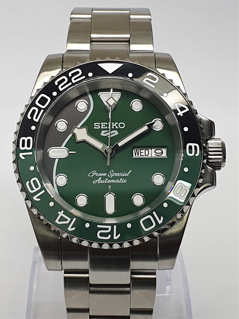 Bespoke Custom Build SUBMARINER Divers Watch Seiko NH36 Automatic 'BRIAN MAY MOD' Oyster Bracelet