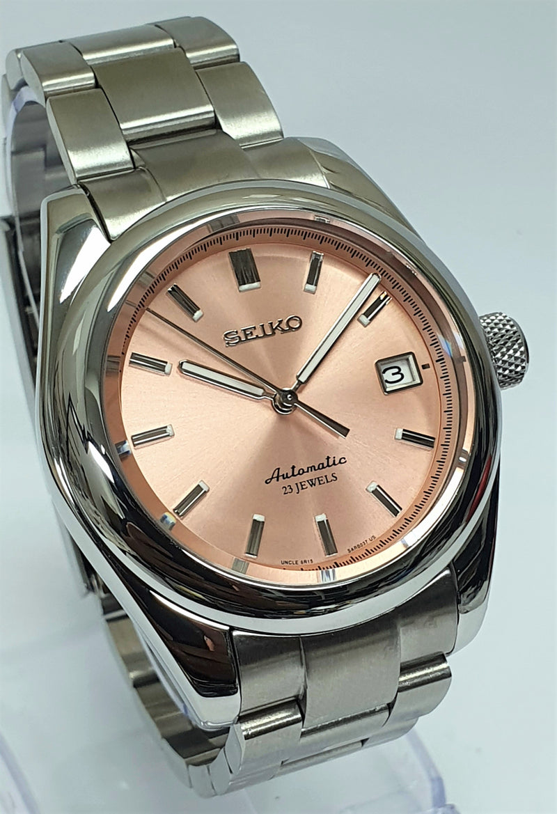 Bespoke Custom Build SARB037 AKA Salmon Dial Watch Seiko NH36 Automatic 'Uncle Seiko' Salmon MOD'