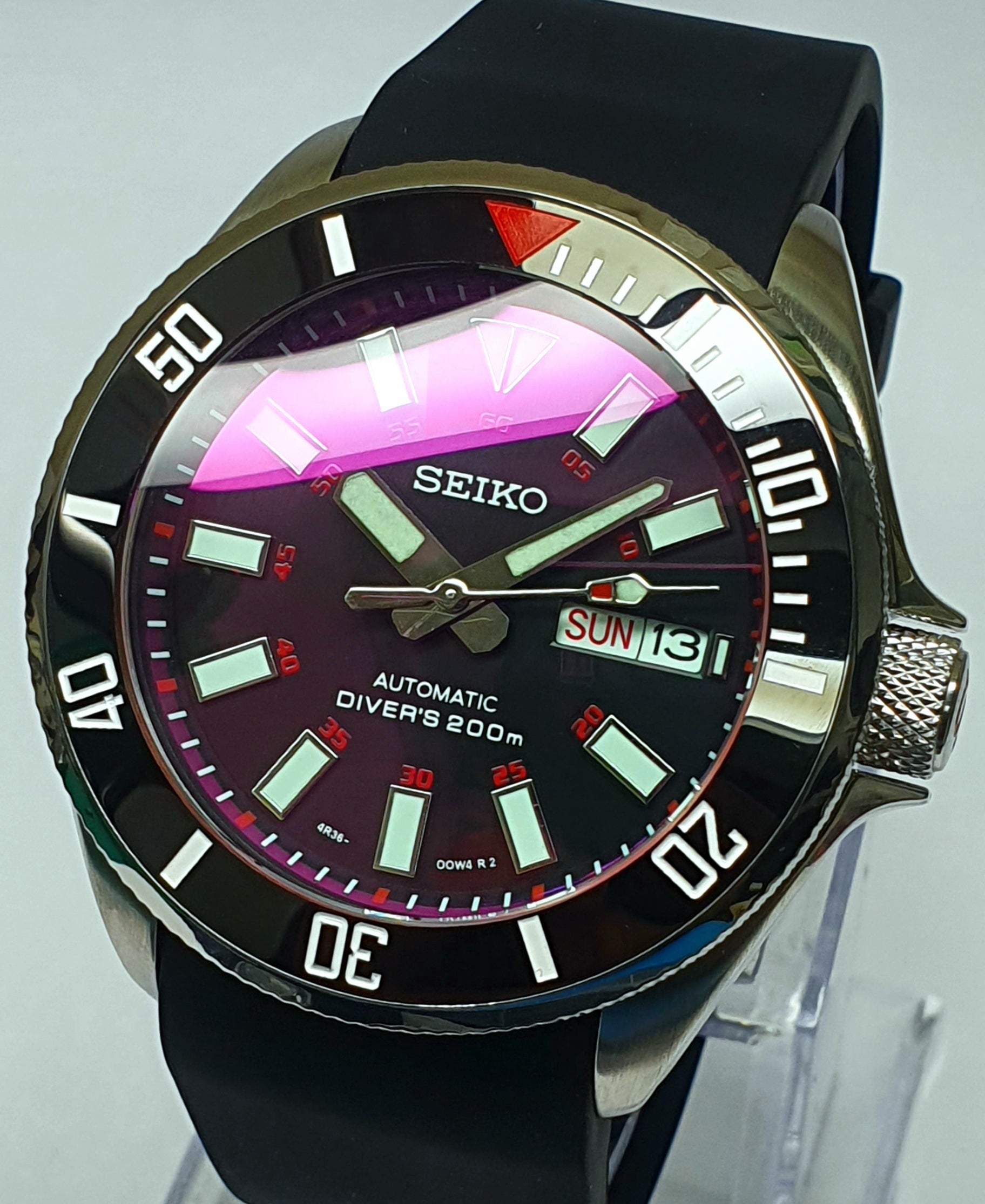 Blood Watch Design Bespoke Custom SKX mini Blood Moon Divers Watch SEIKO NH36 - AKA Blood ...