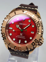 Bespoke Custom Build ROSE GOLD YACHT MASTER 'Cherry Mod' SKX007 Divers Watch NH36 Automatic Divers Watch