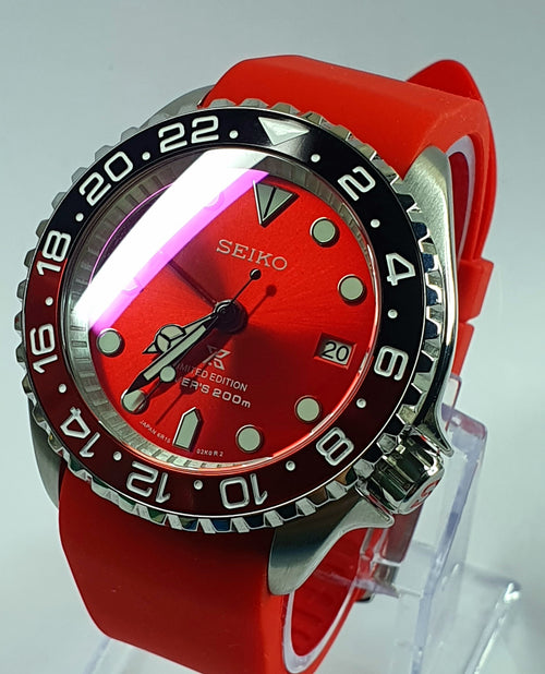 Bespoke Custom Build GMT MASTER 'Zimbe Mod' SKX007 Divers Watch NH34 GMT Automatic Divers Watch