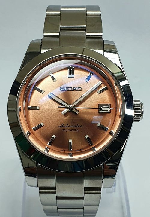 Bespoke Custom Build SARB037 AKA Salmon Dial Watch Seiko NH36 Automatic aka 'Uncle Seiko' Salmon MOD'