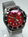 Bespoke Custom SKX007 'Saw Tooth' Mod Divers Watch SEIKO NH36 - Premium Quality Case - Red Sapphire