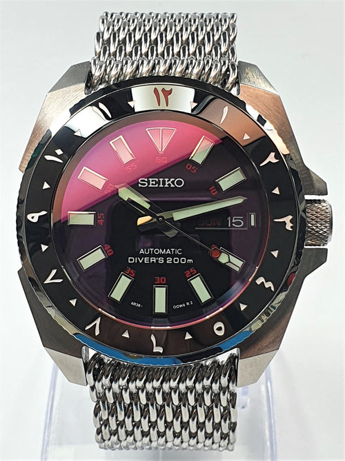 Bloodmoon Mod Custom SKX Samurai Divers Watch SEIKO NH36 - AKA BloodMoon Mod! Premium Quality Case